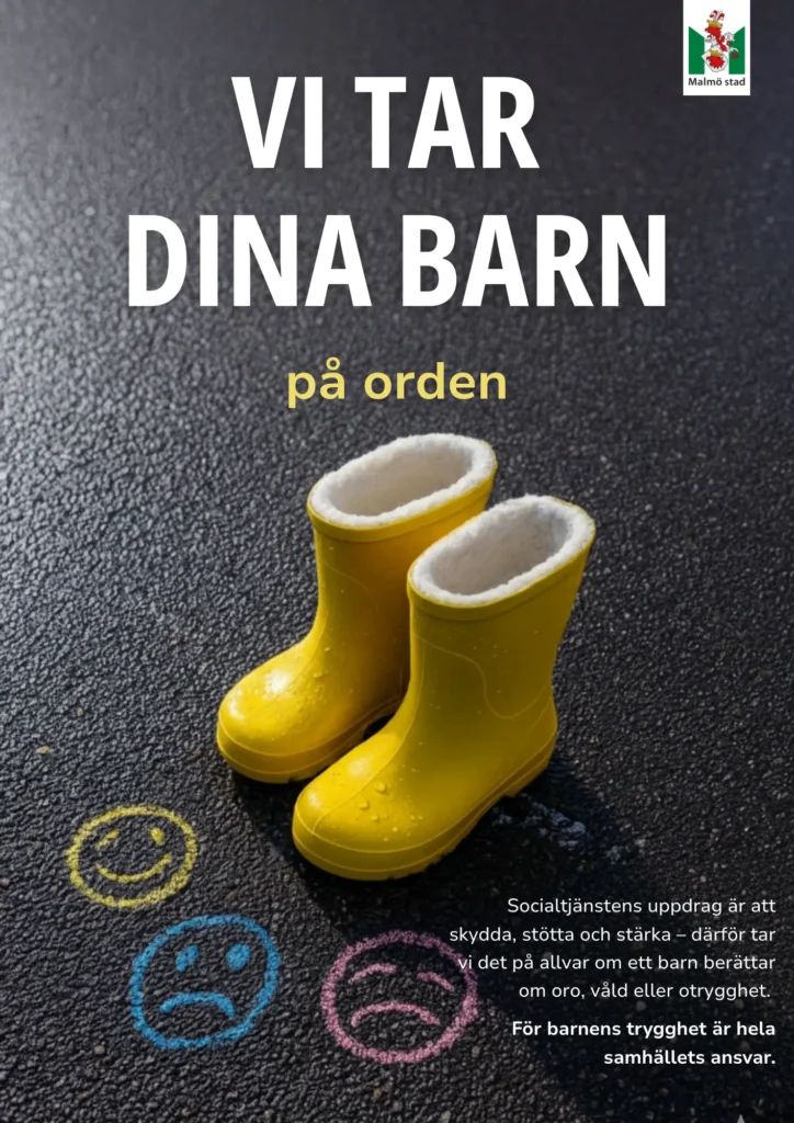 Daniela Barchan har skapat en fiktiv kampanj för Socialtjänsten i Malmö. Utgångspunkten spelar på debatten om att socialtjänsten stjäl barn och vrider det till en kunskapsspridande kampanj.
